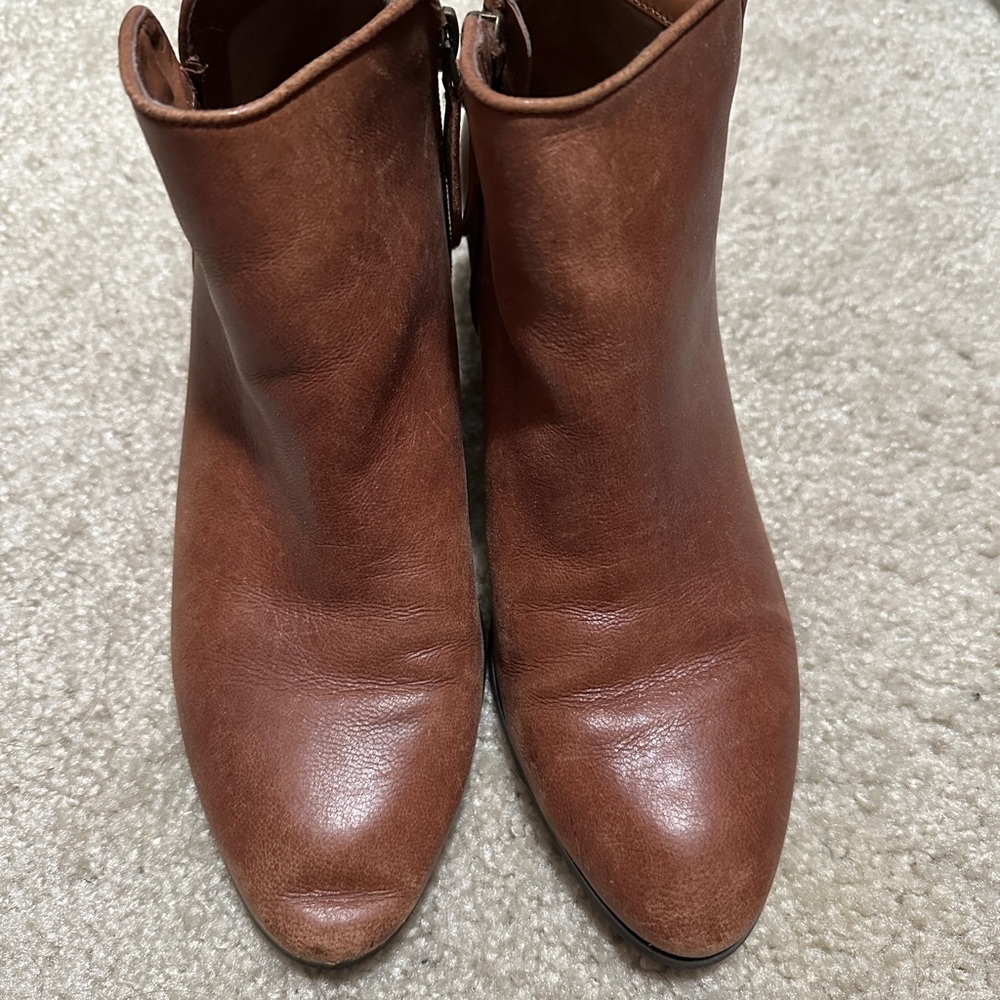 Brown Leather Ankle Boots